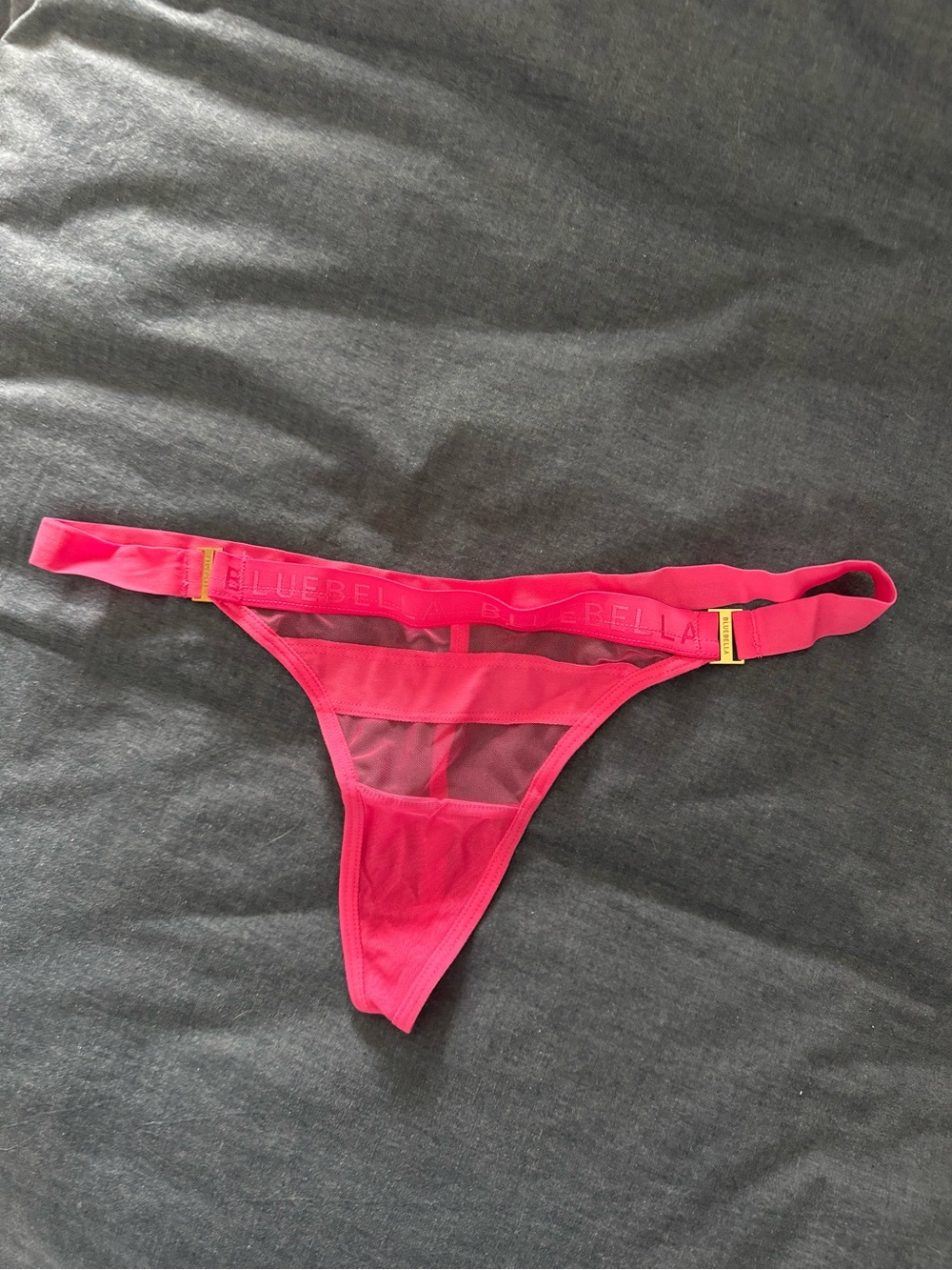 Bluebella Hot Pink Sheer Mesh Thong